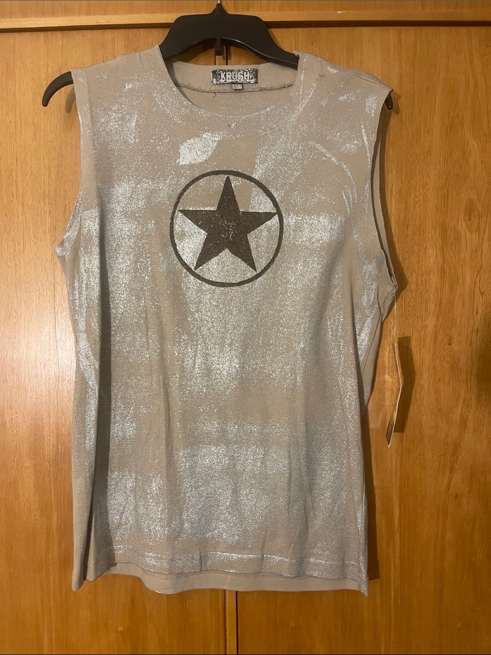 Krush Silver Shimmer Star Tank Top